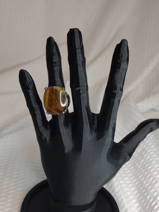 Jewelry - Tiger Eye Polished Stone Ring Size 6.5 L59